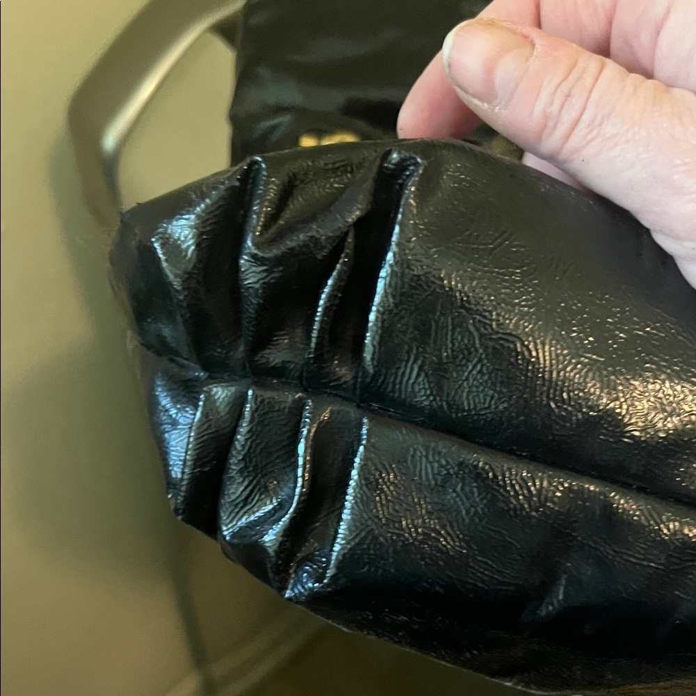 Coach Poppy Glossy Black with Gold Accents - Picture 5 of 10